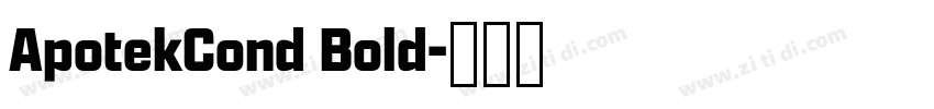 ApotekCond Bold字体转换